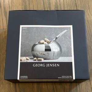 NEW Georg Jensen Silver Legacy Sugar Bowl and Spoon